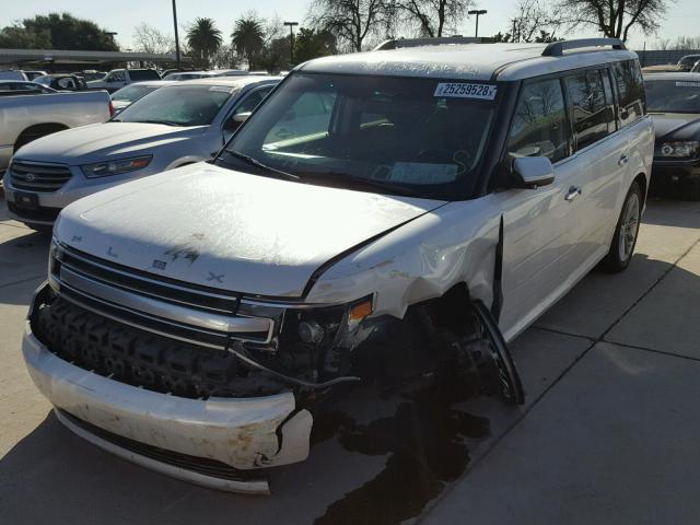 2FMHK6D84DBD08207 - 2013 FORD FLEX LIMIT WHITE photo 2