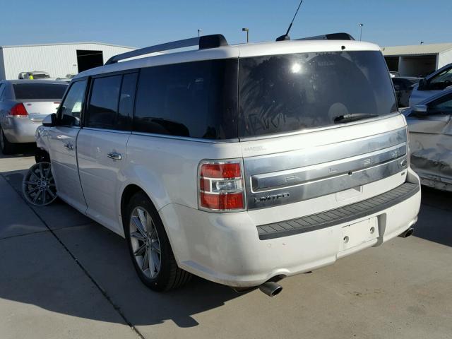 2FMHK6D84DBD08207 - 2013 FORD FLEX LIMIT WHITE photo 3