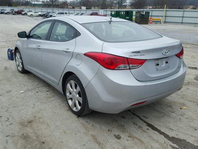 5NPDH4AEXCH099820 - 2012 HYUNDAI ELANTRA GL SILVER photo 3