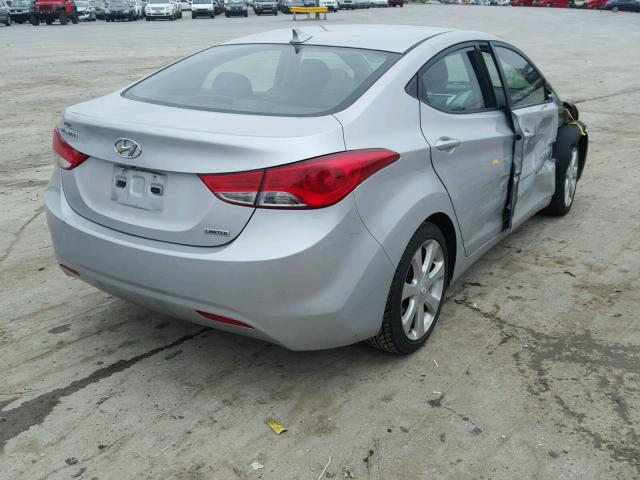 5NPDH4AEXCH099820 - 2012 HYUNDAI ELANTRA GL SILVER photo 4