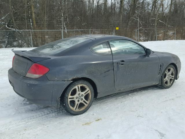 KMHHN65F06U201110 - 2006 HYUNDAI TIBURON GT BLUE photo 4