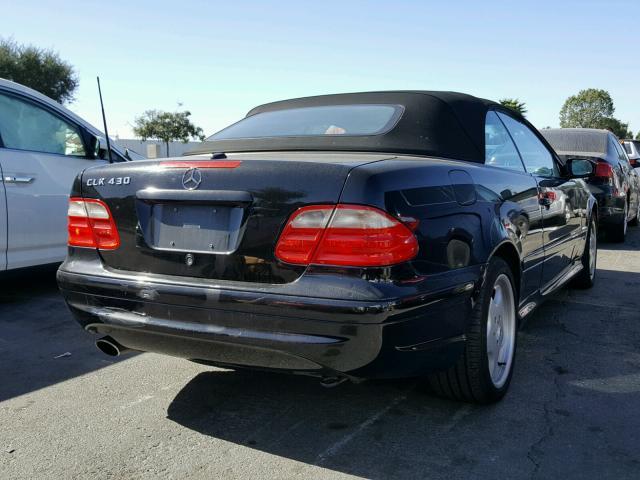 WDBLK70G41T073609 - 2001 MERCEDES-BENZ CLK 430 BLACK photo 4