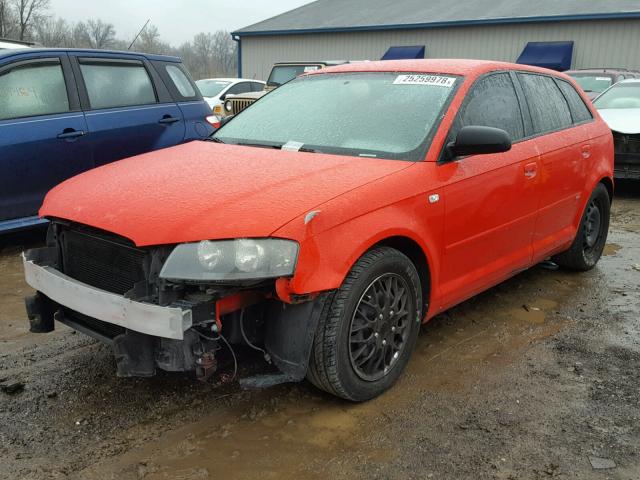 WAUHF78P67A027510 - 2007 AUDI A3 2 RED photo 2