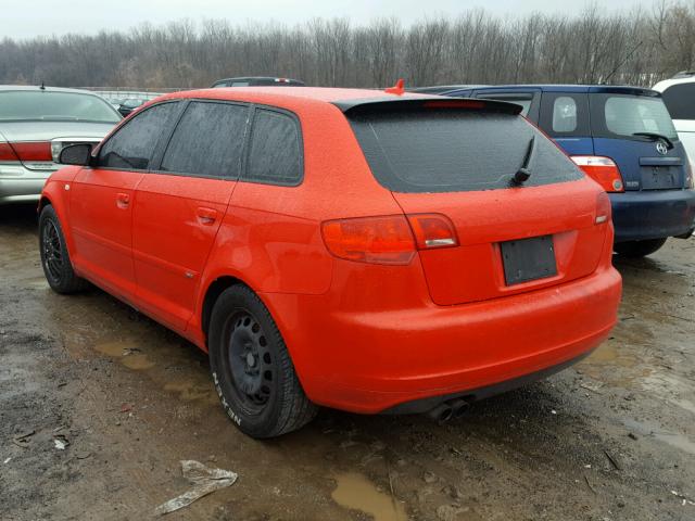 WAUHF78P67A027510 - 2007 AUDI A3 2 RED photo 3