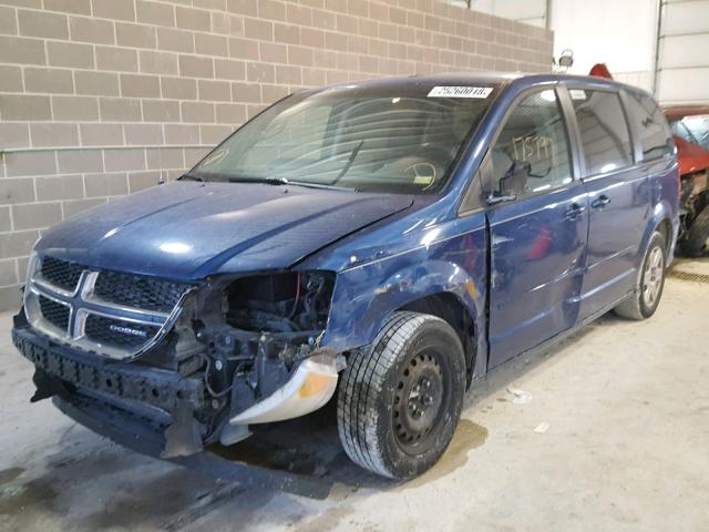 2D4RN4DG0BR606918 - 2011 DODGE GRAND CARA BLUE photo 2