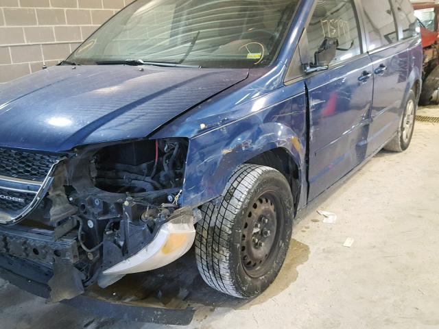 2D4RN4DG0BR606918 - 2011 DODGE GRAND CARA BLUE photo 9