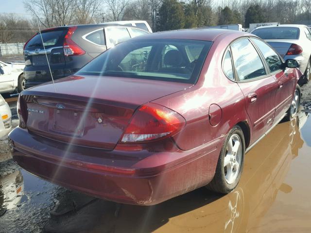 1FAFP53U04A100347 - 2004 FORD TAURUS SE BURGUNDY photo 4