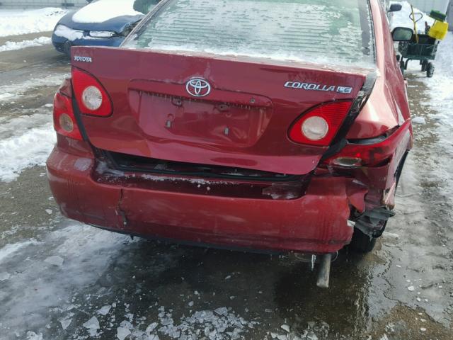 1NXBR32E56Z600065 - 2006 TOYOTA COROLLA CE RED photo 9