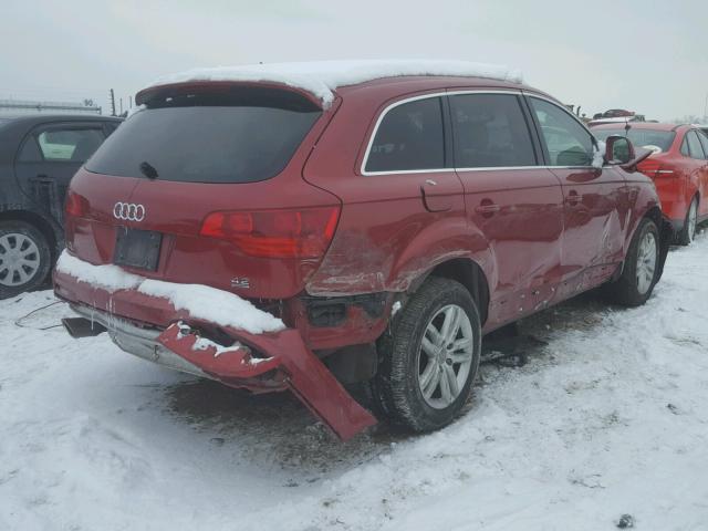 WA1AV74L87D011392 - 2007 AUDI Q7 4.2 QUA RED photo 4