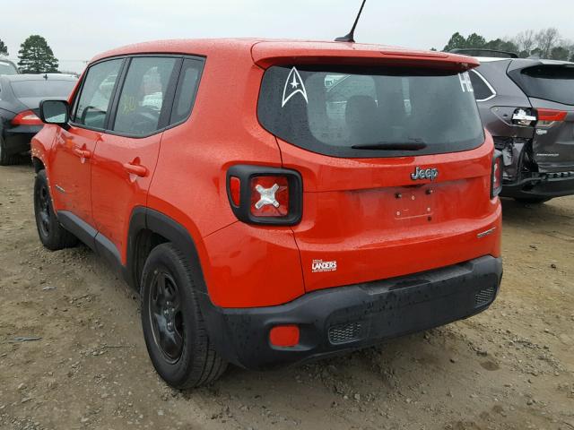 ZACCJAAT5GPC69253 - 2016 JEEP RENEGADE S RED photo 3