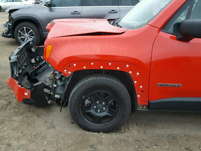 ZACCJAAT5GPC69253 - 2016 JEEP RENEGADE S Կարմիր լուսանկար 9