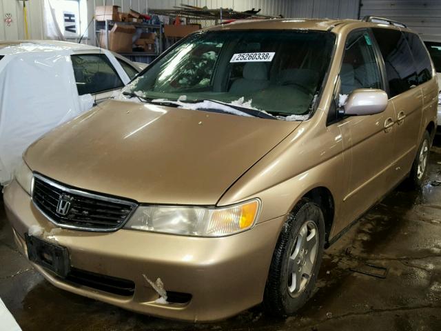 2HKRL18681H574119 - 2001 HONDA ODYSSEY EX GOLD photo 2