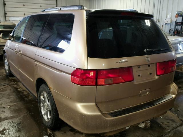 2HKRL18681H574119 - 2001 HONDA ODYSSEY EX GOLD photo 3