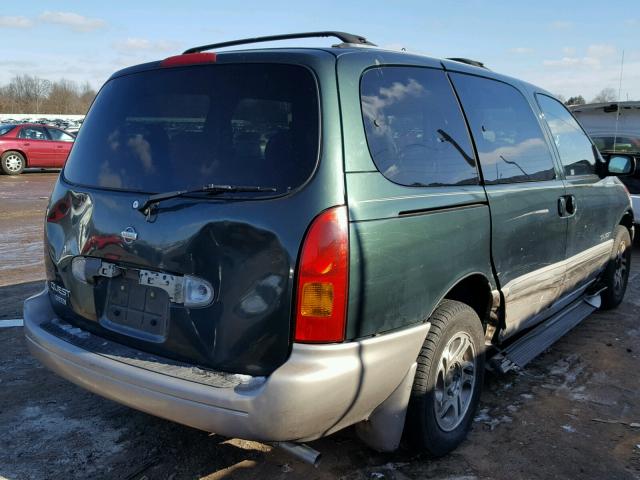 4N2XN11T9YD814065 - 2000 NISSAN QUEST SE GREEN photo 4