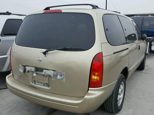 4N2XN11T9XD820432 - 1999 NISSAN QUEST SE GOLD photo 4