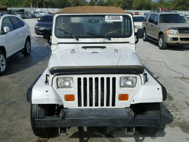 1J4FY19P8SP212464 - 1995 JEEP WRANGLER / WHITE photo 9