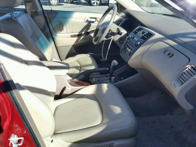 1HGCG16511A023477 - 2001 HONDA ACCORD EX RED photo 5