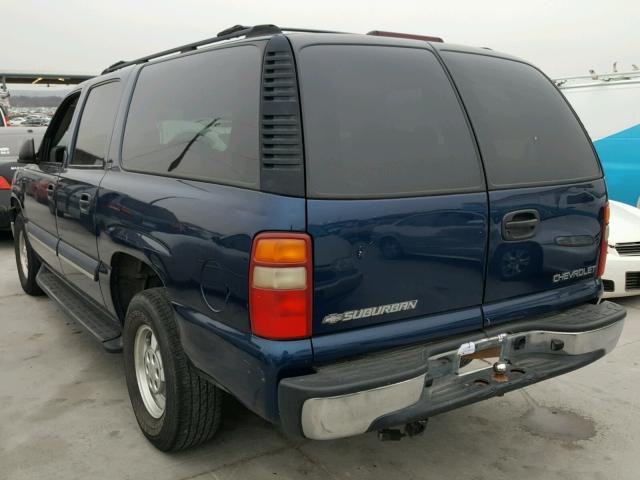 3GNEC16ZX2G302054 - 2002 CHEVROLET SUBURBAN C BLUE photo 3