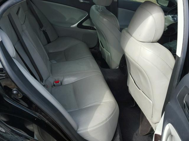 JTHBK262062008621 - 2006 LEXUS IS 250 BLACK photo 6