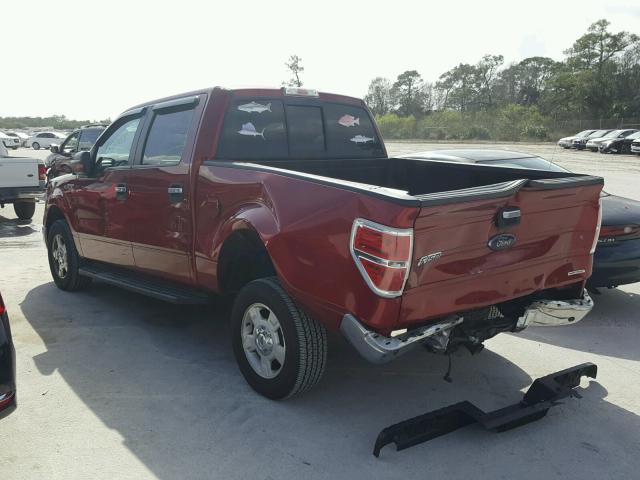 1FTEW1CM8DKE19006 - 2013 FORD F150 SUPER RED photo 3