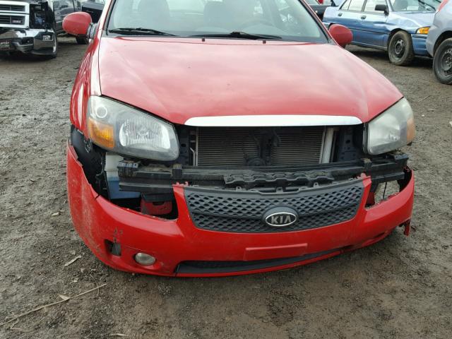 KNAFE161785016922 - 2008 KIA SPECTRA5 5 RED photo 9