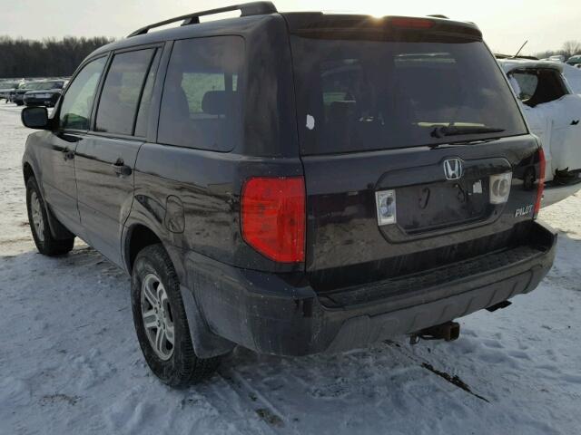 5FNYF18644B008187 - 2004 HONDA PILOT EXL BLACK photo 3