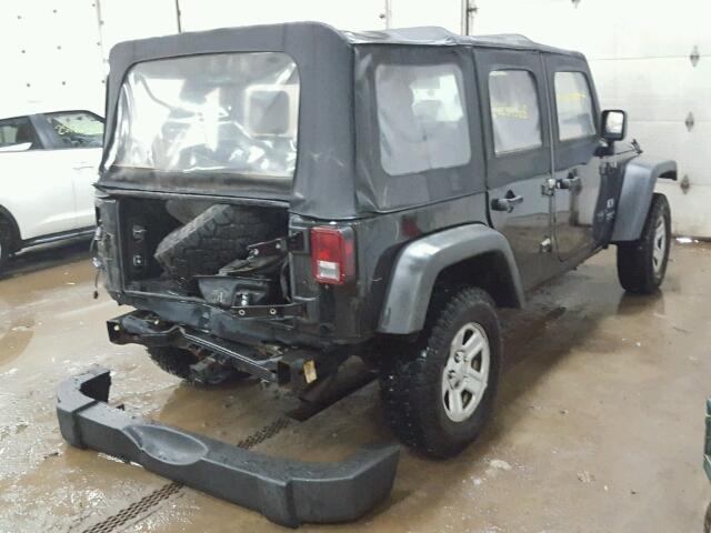 1J4GA39157L229060 - 2007 JEEP WRANGLER X BLACK photo 4