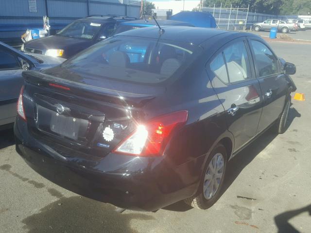 3N1CN7AP4DL865763 - 2013 NISSAN VERSA S BLACK photo 4