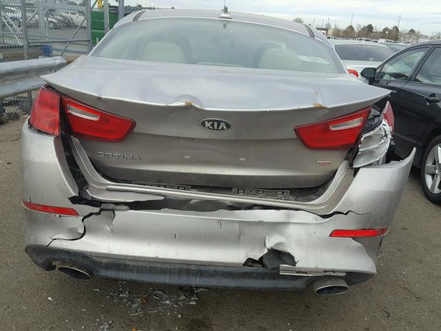 5XXGM4A72FG475274 - 2015 KIA OPTIMA LX SILVER photo 9