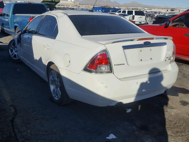 3FAHP02198R108137 - 2008 FORD FUSION SEL WHITE photo 3