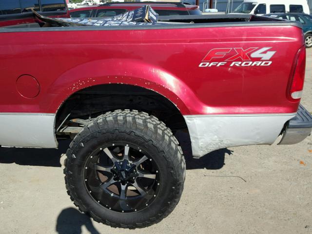 1FTSW31P53EC33478 - 2003 FORD F350 SRW S RED photo 9