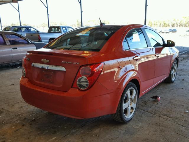 1G1JE5SH2D4106897 - 2013 CHEVROLET SONIC LTZ ORANGE photo 4