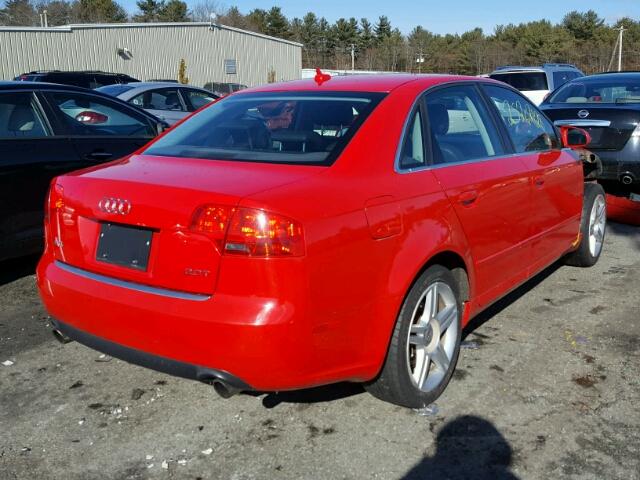 WAUAF78E07A172266 - 2007 AUDI A4 2 RED photo 4