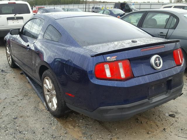 1ZVBP8AN7A5146104 - 2010 FORD MUSTANG BLUE photo 3