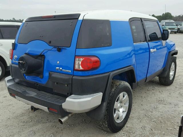 JTEBU11F970037981 - 2007 TOYOTA FJ CRUISER BLUE photo 4