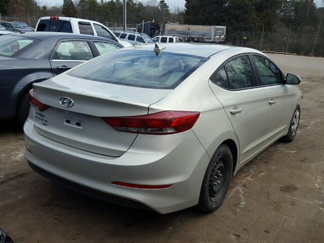 KMHD74LF1HU075570 - 2017 HYUNDAI ELANTRA SE SILVER photo 4