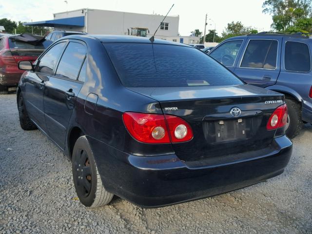 1NXBR32E68Z040138 - 2008 TOYOTA COROLLA CE BLACK photo 3