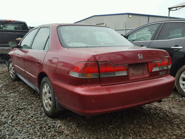 1HGCG56732A043224 - 2002 HONDA ACCORD SE BURGUNDY photo 3