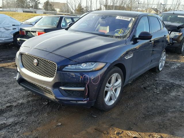 SADCL2BV9HA071216 - 2017 JAGUAR F-PACE R - BLUE photo 2