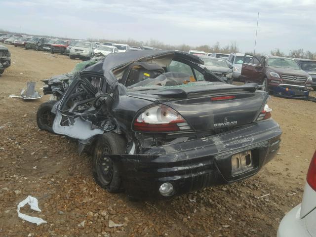 1G2NE52T2YM824599 - 2000 PONTIAC GRAND AM S BLACK photo 3