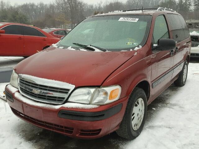 1GNDU03EX1D326158 - 2001 CHEVROLET VENTURE RED photo 2