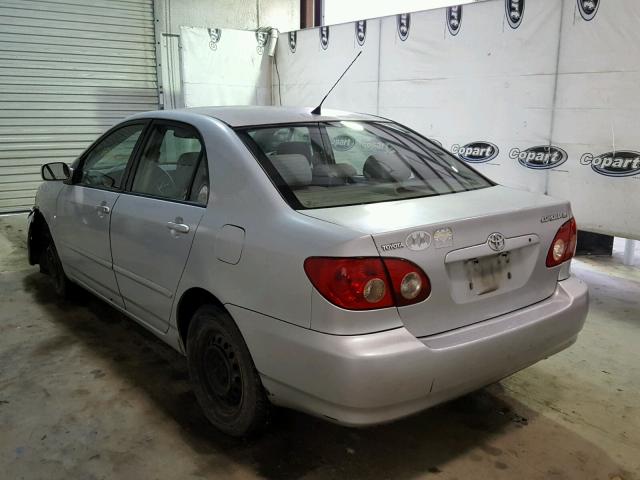 1NXBR32EX5Z393168 - 2005 TOYOTA COROLLA CE SILVER photo 3