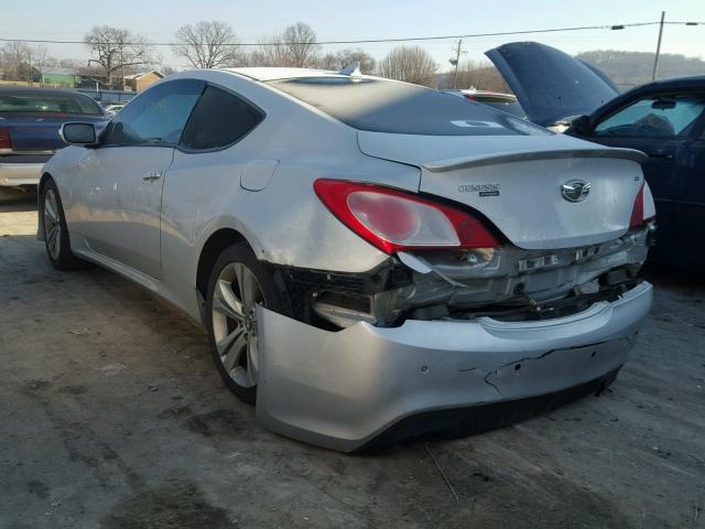 KMHHU6KH1BU043654 - 2011 HYUNDAI GENESIS CO SILVER photo 3