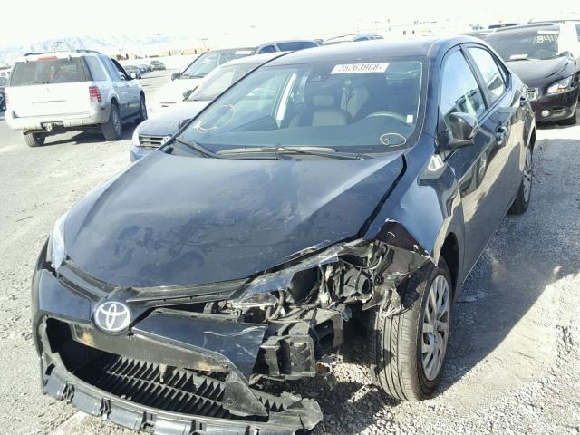 5YFBURHE2HP642674 - 2017 TOYOTA COROLLA L BLACK photo 2