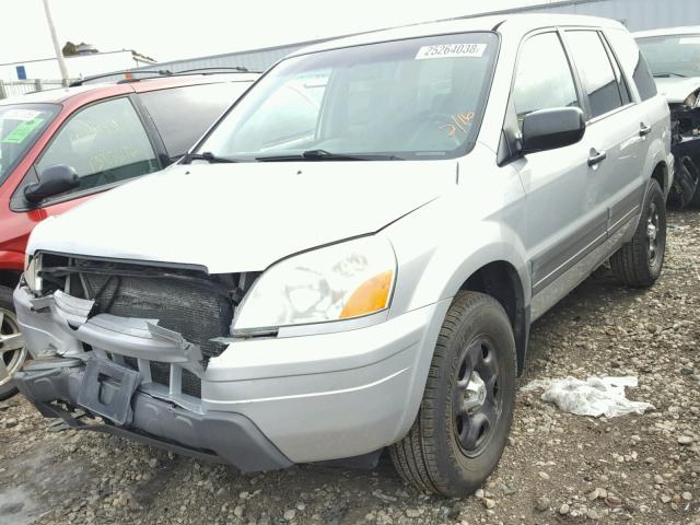 2HKYF181X3H551919 - 2003 HONDA PILOT LX SILVER photo 2