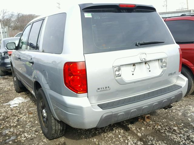 2HKYF181X3H551919 - 2003 HONDA PILOT LX SILVER photo 3