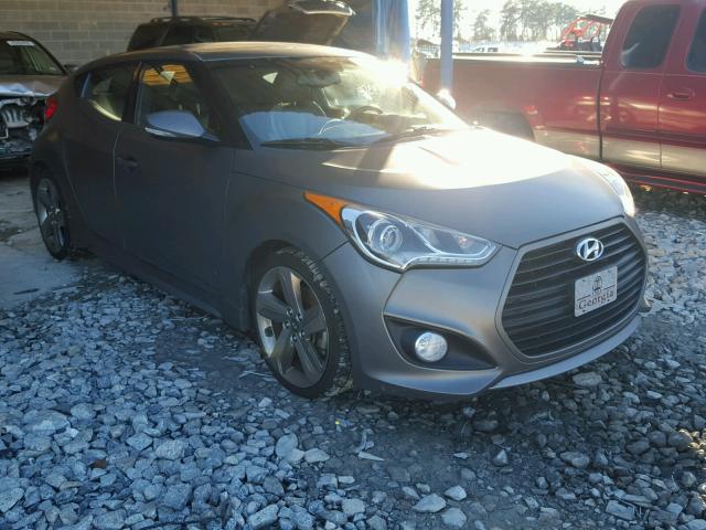 KMHTC6AE7DU108515 - 2013 HYUNDAI VELOSTER T GRAY photo 1