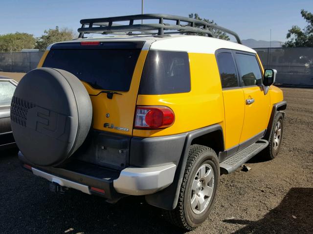 JTEBU11F470071939 - 2007 TOYOTA FJ CRUISER YELLOW photo 4