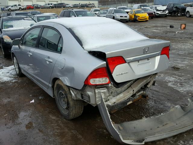 2HGFA15579H338345 - 2009 HONDA CIVIC LX SILVER photo 3