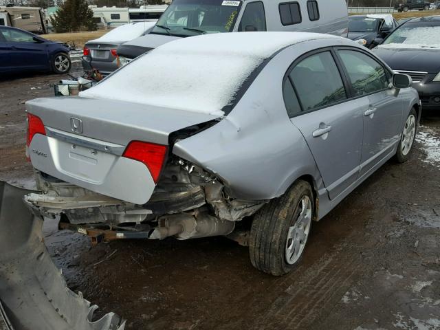 2HGFA15579H338345 - 2009 HONDA CIVIC LX SILVER photo 4